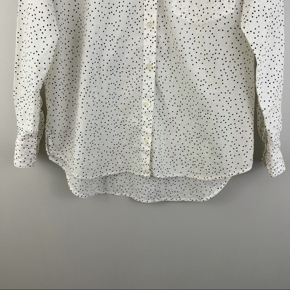 MADEWELL White and Black Polka Dot Scatter Ex-Boyfriend Oversized Button Down - Picture 6 of 12